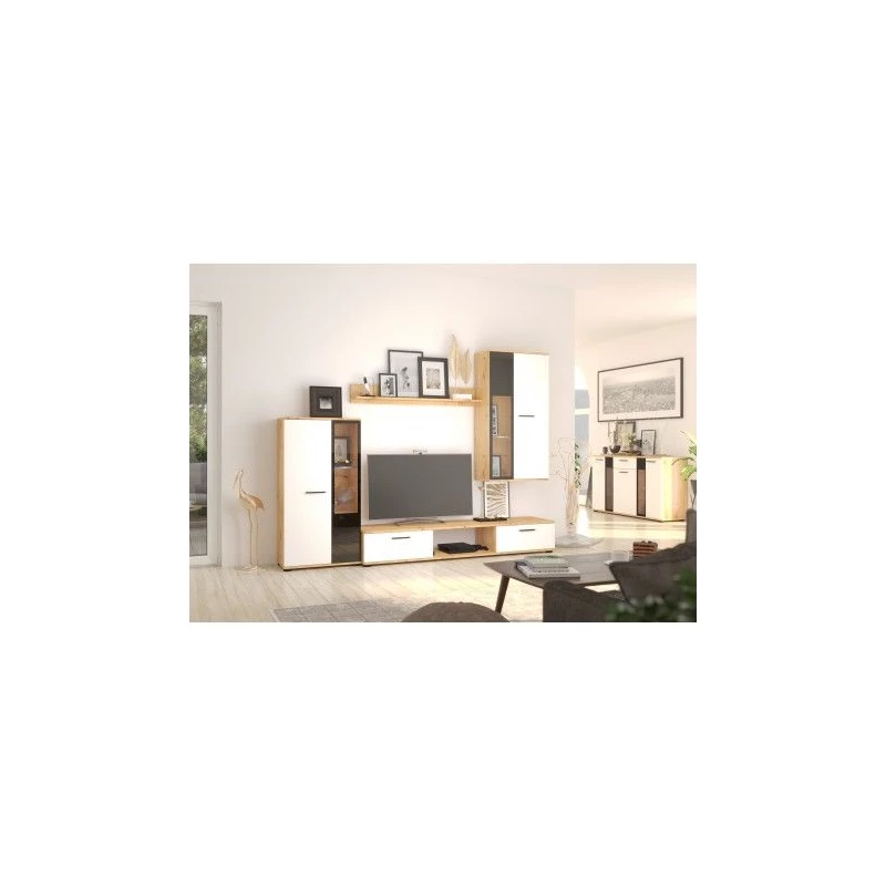 Nábytek do obýváku SANA - bílý / dub artisan