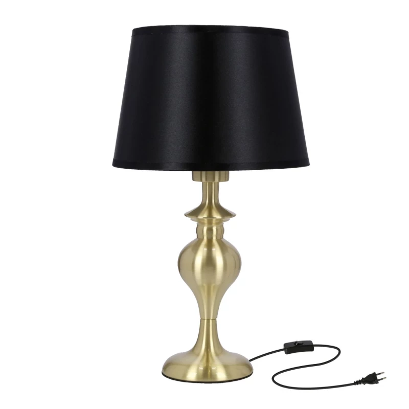 Moderní stolní lampa PRIMA - 1xE27, 60W, zlatá / černá