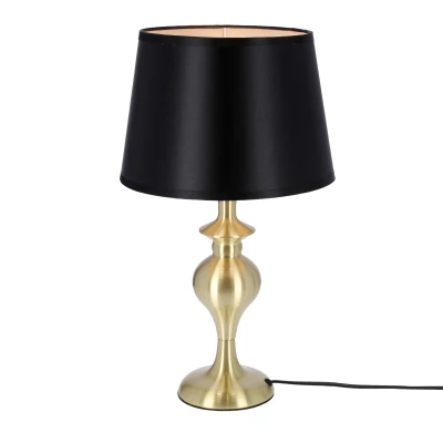Moderní stolní lampa PRIMA - 1xE27, 60W, zlatá / černá