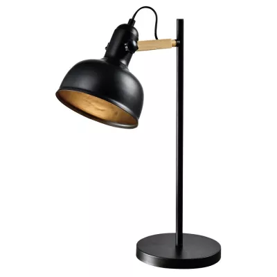 Stolní lampa RENO - 1xE27, 40W, černá / hnědá