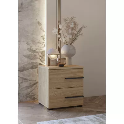 VÝPRODEJ - Noční stolek CLYDE - dub olejovaný, pravý