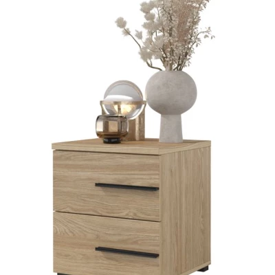 VÝPRODEJ - Noční stolek CLYDE - dub olejovaný, pravý