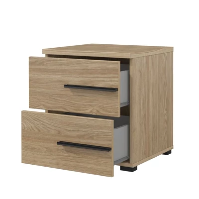 VÝPRODEJ - Noční stolek CLYDE - dub olejovaný, pravý