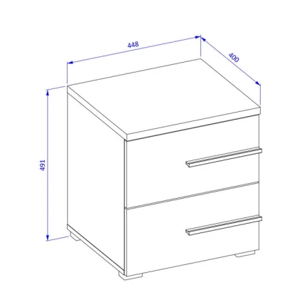VÝPRODEJ - Noční stolek CLYDE - dub olejovaný, pravý