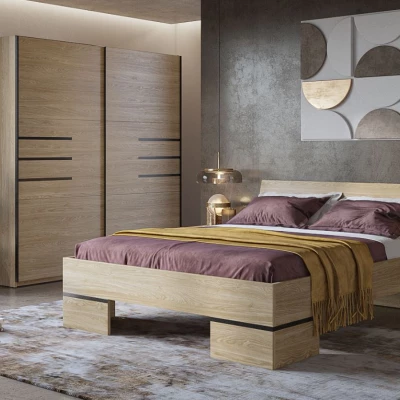 VÝPRODEJ - Noční stolek CLYDE - dub olejovaný, pravý