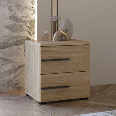 VÝPRODEJ - Noční stolek CLYDE - dub olejovaný, levý