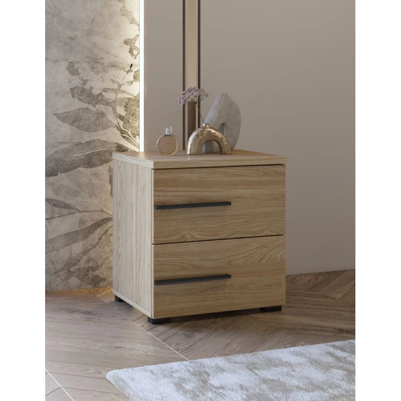 VÝPRODEJ - Noční stolek CLYDE - dub olejovaný, levý