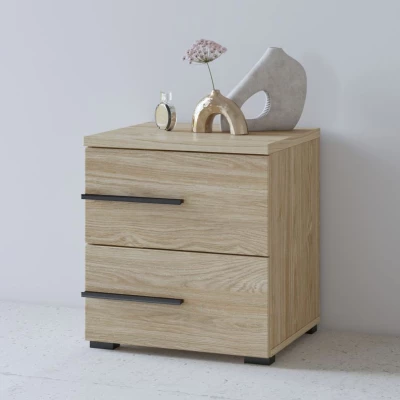 VÝPRODEJ - Noční stolek CLYDE - dub olejovaný, levý