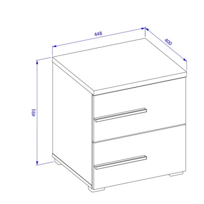 VÝPRODEJ - Noční stolek CLYDE - dub olejovaný, levý