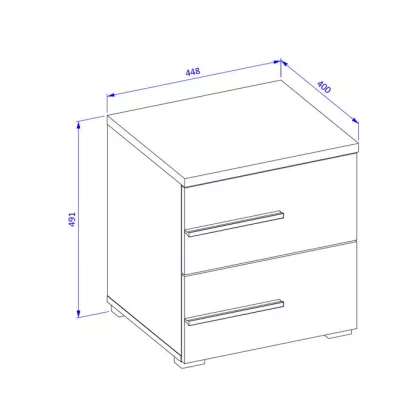 VÝPRODEJ - Noční stolek CLYDE - dub olejovaný, levý