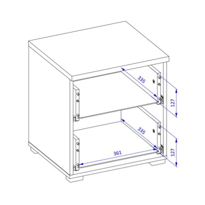 VÝPRODEJ - Noční stolek CLYDE - dub olejovaný, levý