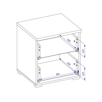 VÝPRODEJ - Noční stolek CLYDE - dub olejovaný, levý