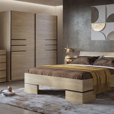 VÝPRODEJ - Noční stolek CLYDE - dub olejovaný, levý