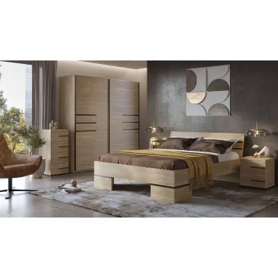 VÝPRODEJ - Noční stolek CLYDE - dub olejovaný, levý