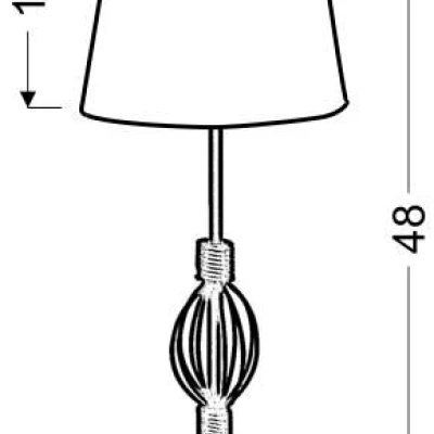 Moderní stolní lampa ROSETTE 1 - 1xE14, 1x40W, bílá / oranžová