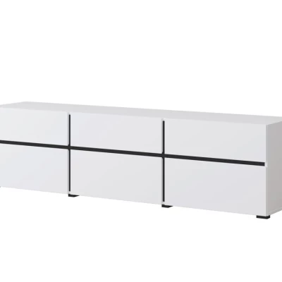 VÝPRODEJ - TV stolek GLENROSE - bílý / černý