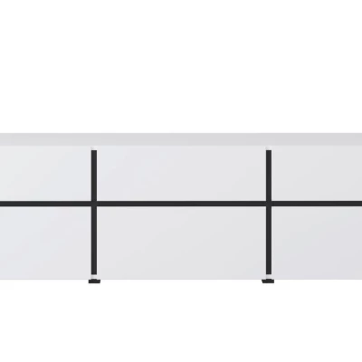 VÝPRODEJ - TV stolek GLENROSE - bílý / černý