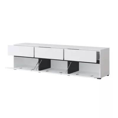 VÝPRODEJ - TV stolek GLENROSE - bílý / černý