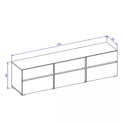 VÝPRODEJ - TV stolek GLENROSE - bílý / černý