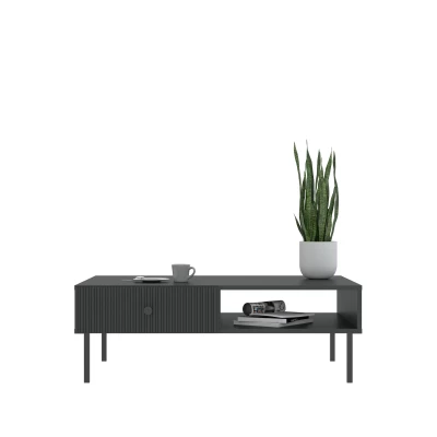 VÝPRODEJ - Konferenční stolek HASKEL - antracitový