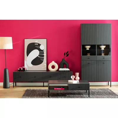 VÝPRODEJ - Konferenční stolek HASKEL - antracitový