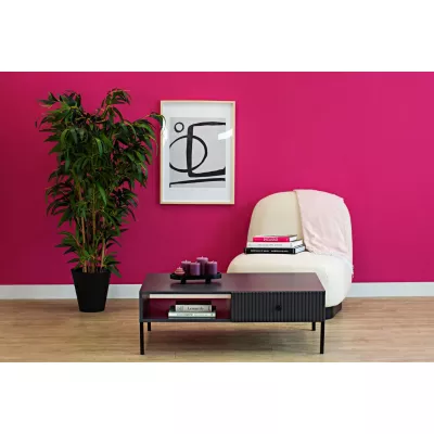 VÝPRODEJ - Konferenční stolek HASKEL - antracitový