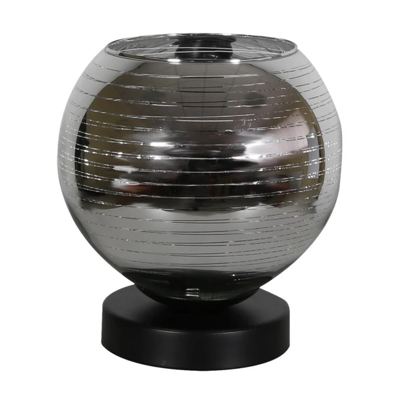 Stolní moderní lampa RUBEAM - 1xE27, 60W, černá / chromovaná