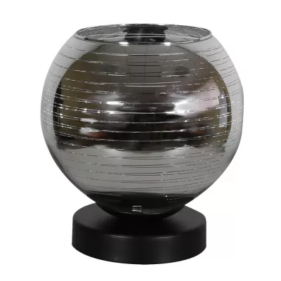 Stolní moderní lampa RUBEAM - 1xE27, 60W, černá / chromovaná