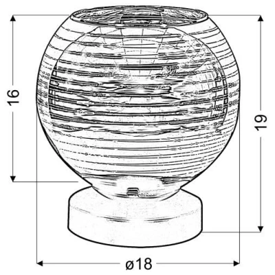 Stolní moderní lampa RUBEAM - 1xE27, 60W, černá / chromovaná