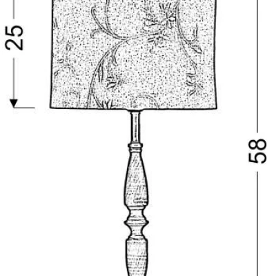 Stolní lampa SAFARI - 1xE27, 60W, hnědá / béžová