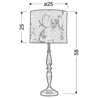 Stolní lampa SAFARI - 1xE27, 60W, hnědá / béžová