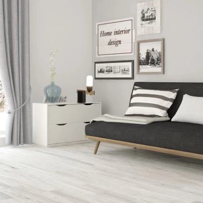 Stolní LED lampa ve skandinávském stylu SAKAI - 5,4W, 3000K (teplá bílá), přírodní dřevo / černá