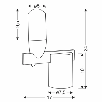 Stolní LED lampa ve skandinávském stylu SAKAI - 5,4W, 3000K (teplá bílá), přírodní dřevo / černá