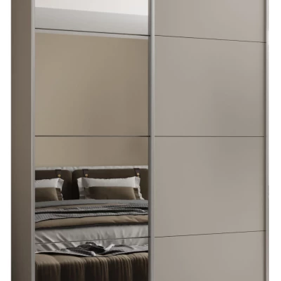 VÝPRODEJ - Dvoudveřová skříň SAMARA 3 - 150 cm, kašmír / stříbrná