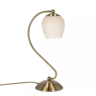 Rustikální stolní lampa SERANO - 1xE27, 60W, patina / krémová