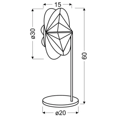 Designová stolní lampa SPIDER - 1xE14, 40W, černá