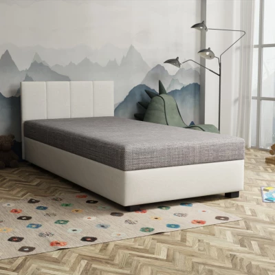 VÝPRODEJ - Jednolůžková postel 100x195 NAYLA 1 - šedá / krémová