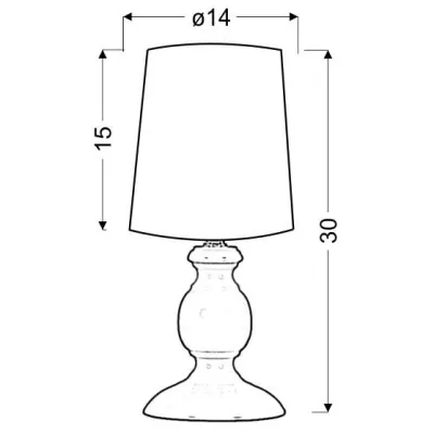 Stolní lampa SPINEL - 1xE14, 40W, hnědá