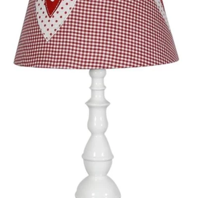 Stolní lampička do dětského pokoje SWEET - 1xE27, 60W, bílá / růžová