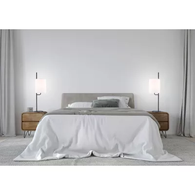 Moderní stolní lampa TOKYO - 1xE27, 40W, černá / bílá