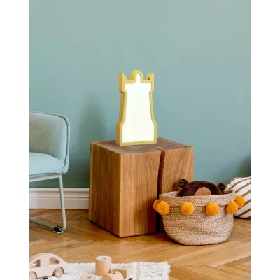 LED stolní lampička do dětského pokoje TOWER - 11W, 3000K (teplá bílá), žlutá