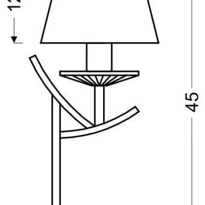 Stolní lampa VALENCIA - 1xE14, 40W, chromovaná / bílá