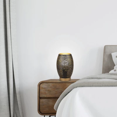 Stolní designová lampa VENUS - 1xE27, 60W, černá / zlatá