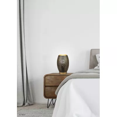 Stolní designová lampa VENUS - 1xE27, 60W, černá / zlatá