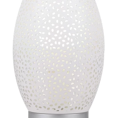 Stolní designová lampa VENUS - 1xE27, 60W, stříbrná / bílá