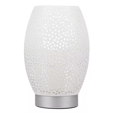 Stolní designová lampa VENUS - 1xE27, 60W, stříbrná / bílá