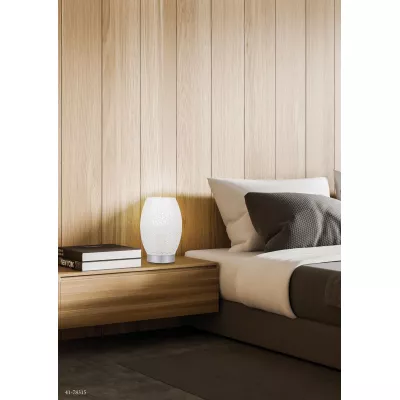 Stolní designová lampa VENUS - 1xE27, 60W, stříbrná / bílá