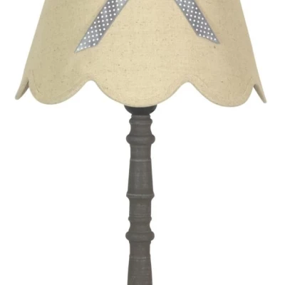 Stolní lampa VIBU - 1xE27, 60W, šedá / béžová