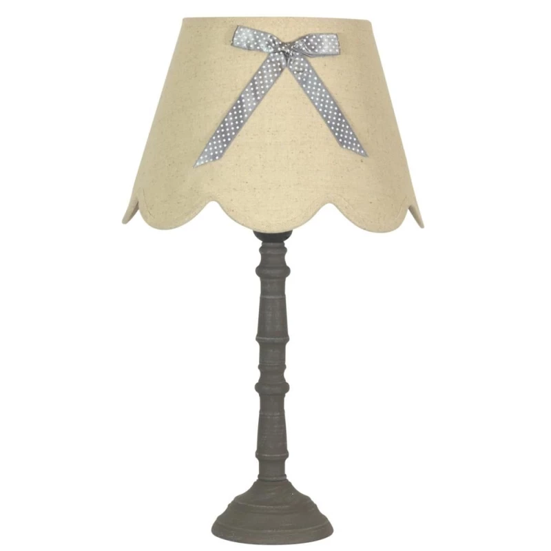 Stolní lampa VIBU - 1xE27, 60W, šedá / béžová