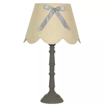 Stolní lampa VIBU - 1xE27, 60W, šedá / béžová